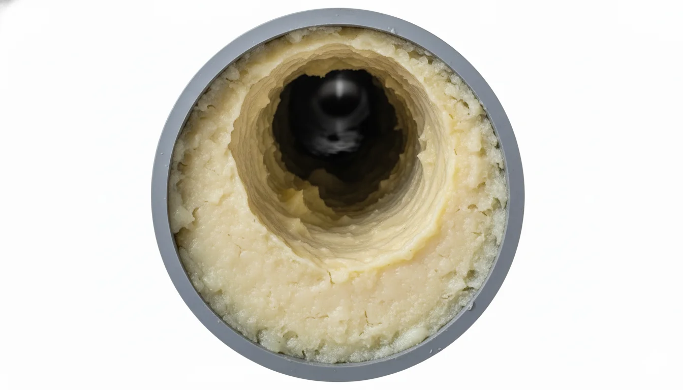 Canalisation obstruée par des graisses