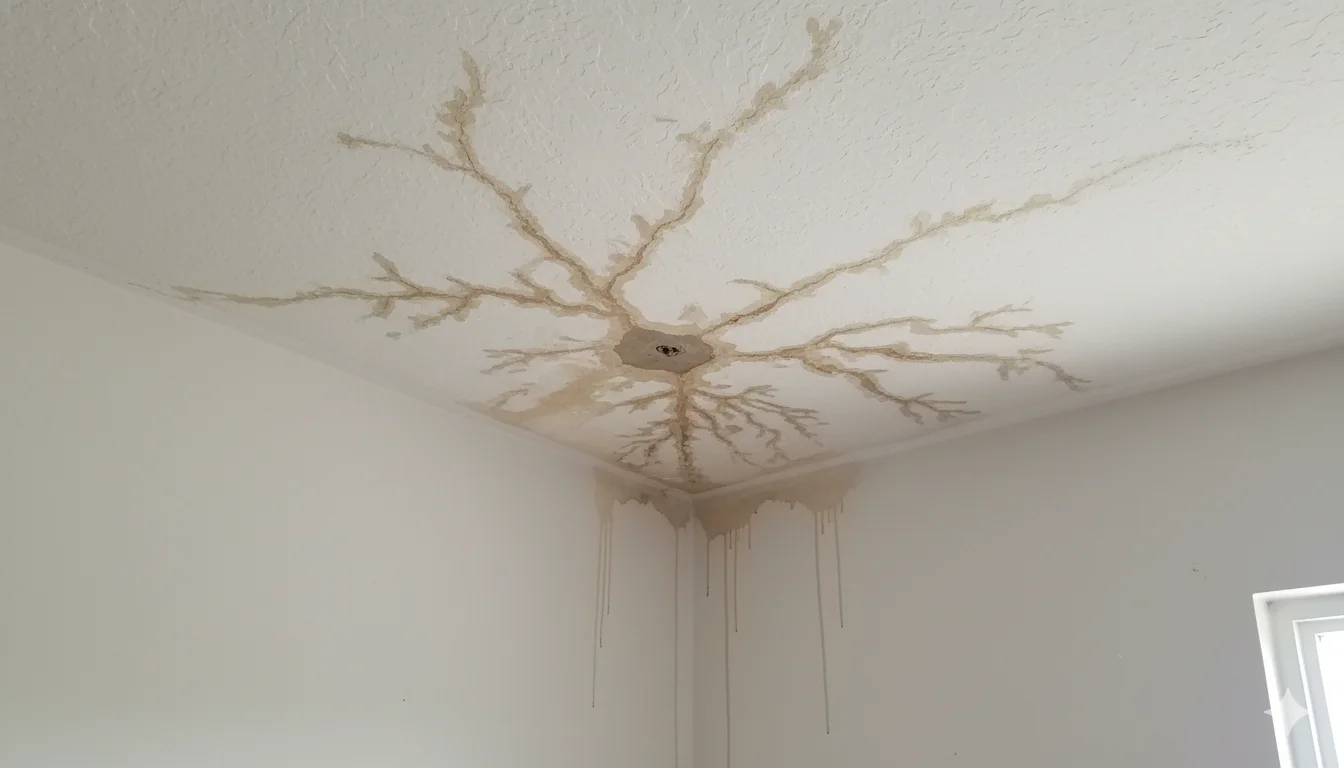 Dégât des eaux au plafond